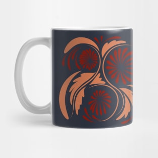 Folk flowers floral art print Flowers abstract art Mug